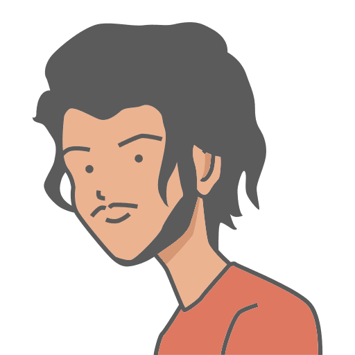 Long hair mustache shaggy beard icon
