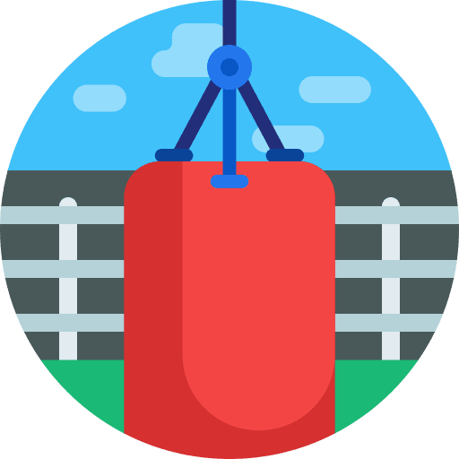 Punching bag boxer boxing training icon Punching bag boxer boxing training icon