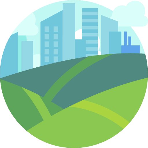 Landscape town scenery nature icon Landscape town scenery nature icon