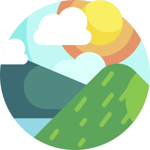 Landscape hills nature scenery icon Landscape hills nature scenery icon