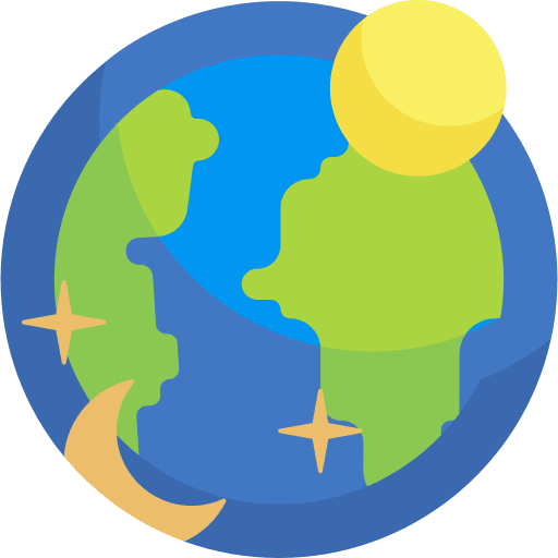 Day and night moon day and night earth icon Day and night moon day and night earth icon