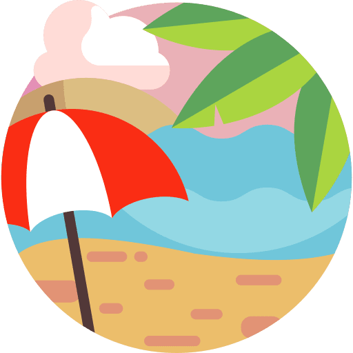 Island holidays landscape island icon Island holidays landscape island icon
