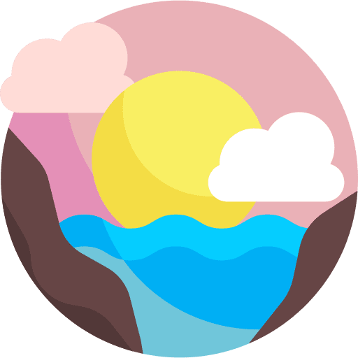 Sunset sea sunset scenery icon Sunset sea sunset scenery icon