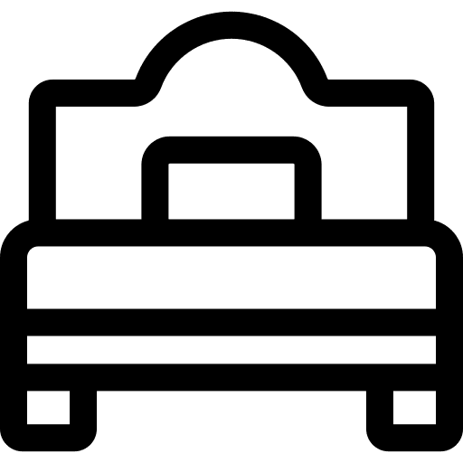 Single bed sleep room rest icon
