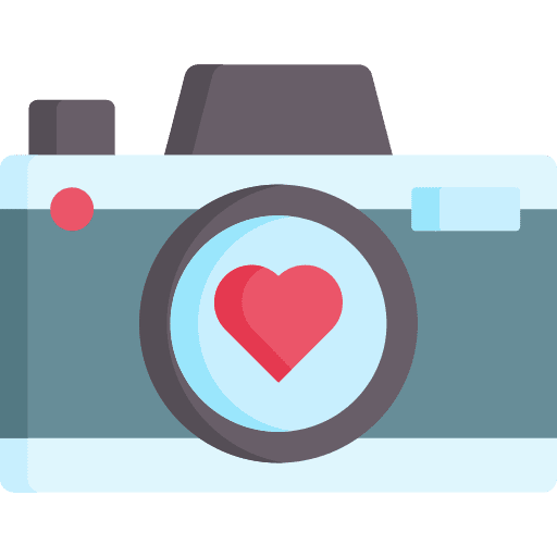 Photo camera photo cute wedding icon