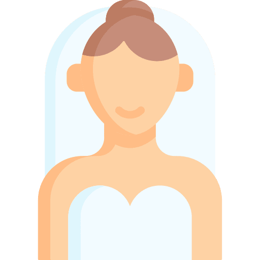 Bride relationship bride brown hair icon
