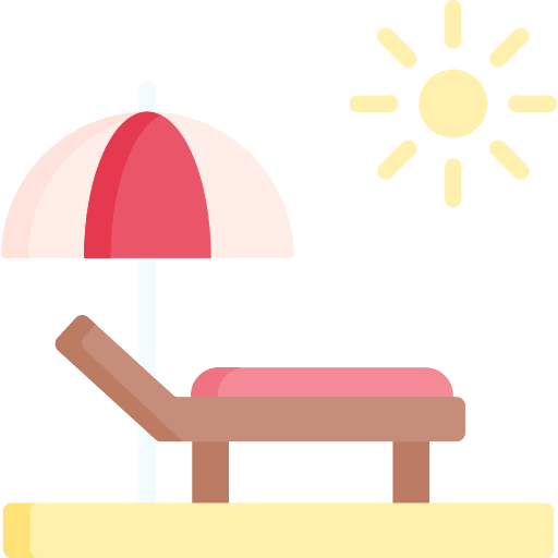 Hammock vacations sunbed summer icon Hammock vacations sunbed summer icon
