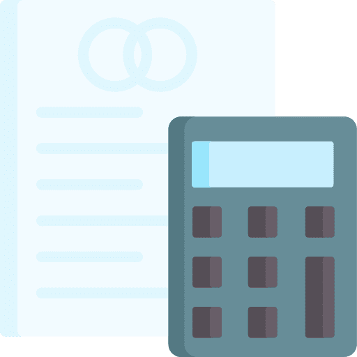 Wedding cost business calculator business and finance icon