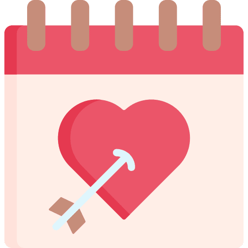Wedding day love time and date anniversary icon