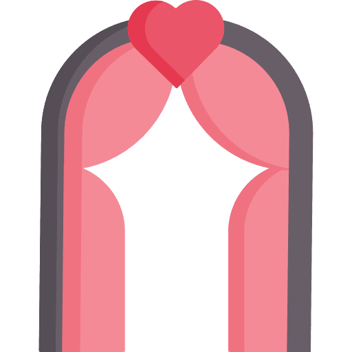 Arch valentines day heart wedding icon Arch valentines day heart wedding icon