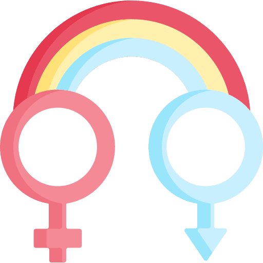 Genders male and female rainbow sex icon Genders male and female rainbow sex icon