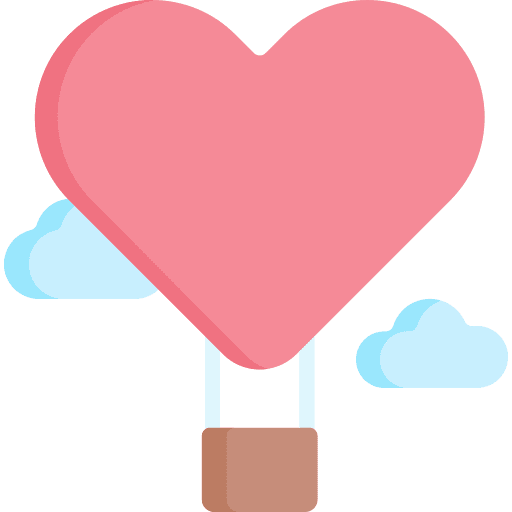 Hot air balloon hot air balloon flight heart icon Hot air balloon hot air balloon flight heart icon