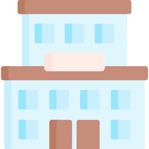 Hotel building architecture and city holidays icon Hotel building architecture and city holidays icon