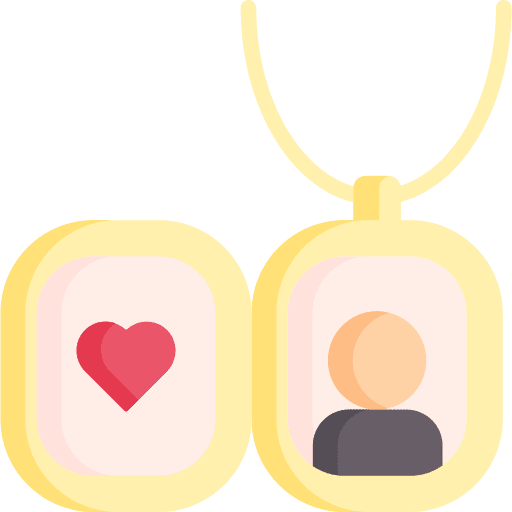 Necklace family fashion heart icon Necklace family fashion heart icon