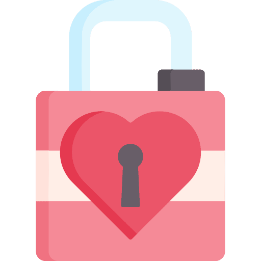 Padlock secure love romantic icon Padlock secure love romantic icon