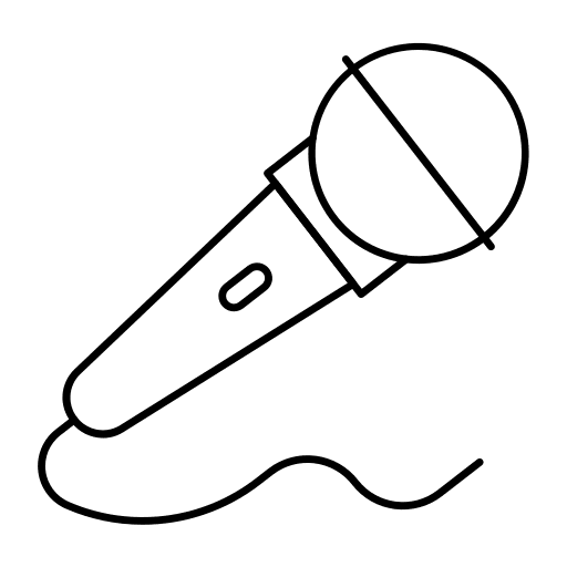 Microphone music speaker technology icon