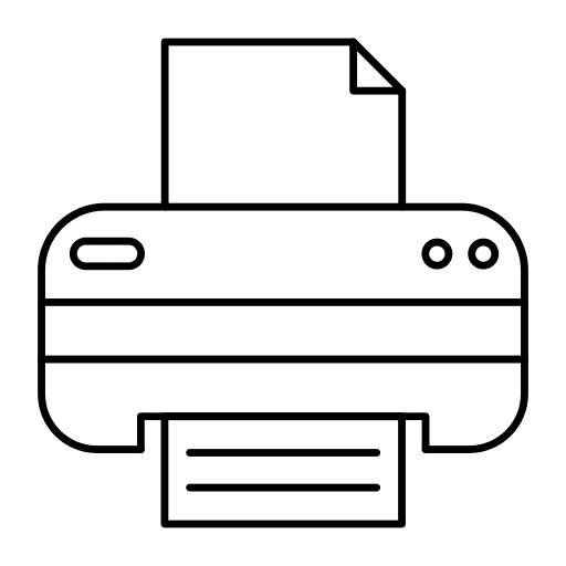 Printer technology paper printer icon