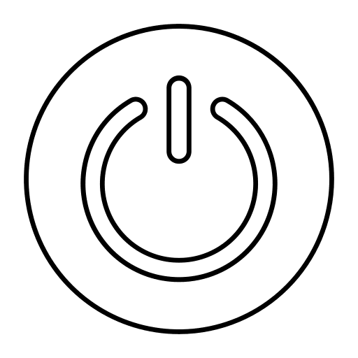 Shutdown off button power icon