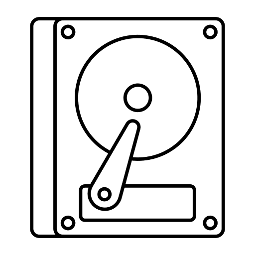 Hard disk drive backup data computer icon