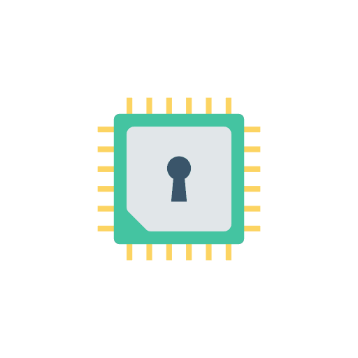 Chip security safety chip icon