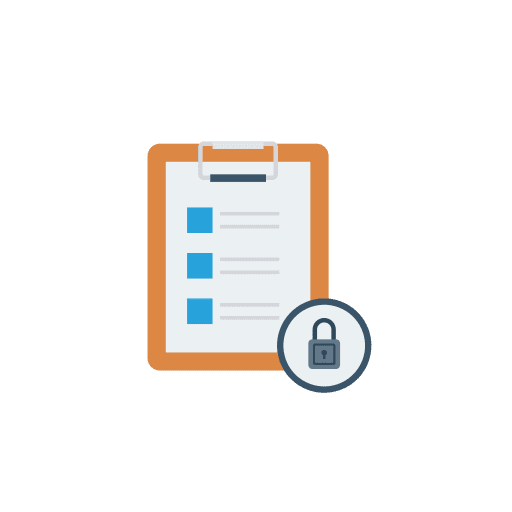 Clipboard lock padlock clipboard icon