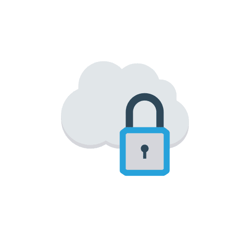 Cloud cloud lock security icon