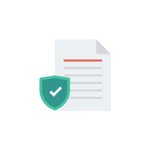 Document shield security paper icon