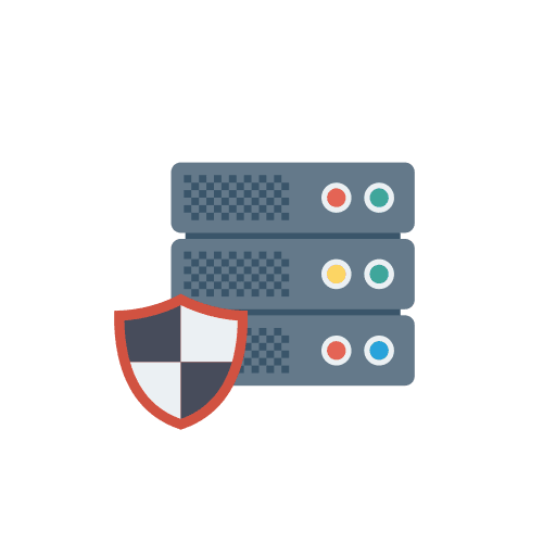 Server security database shield icon