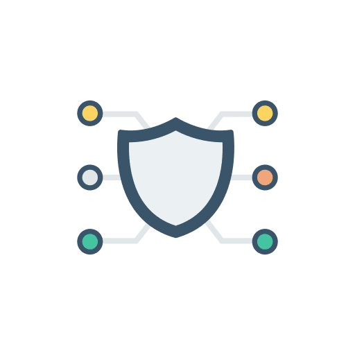 Shield network security shield icon