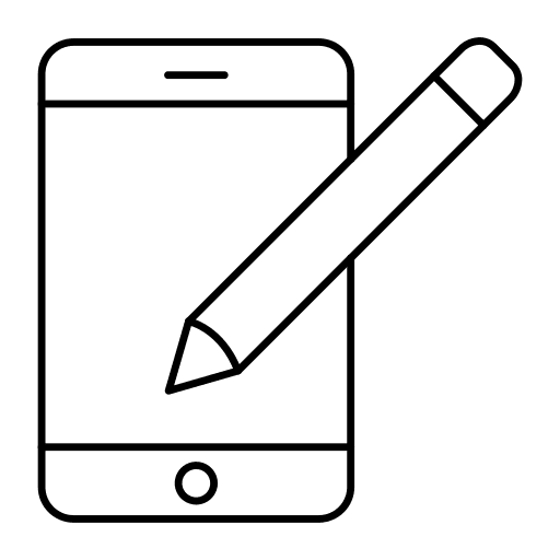 Smartphone pencil mobile write icon