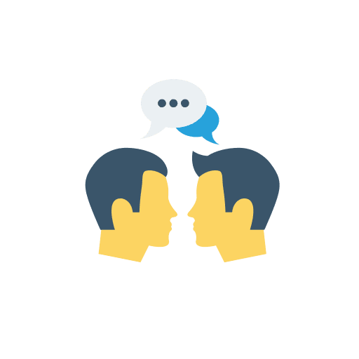 Avatar communications people talk icon