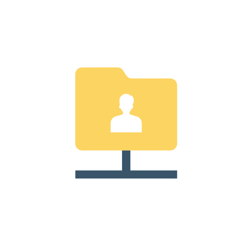 Folder file network user icon