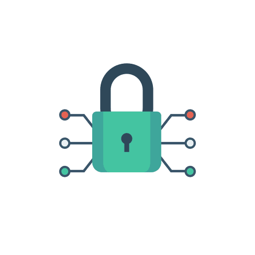 Lock connection safety padlock icon
