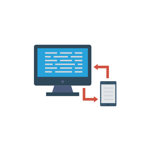Monitor data transfer back up computer icon