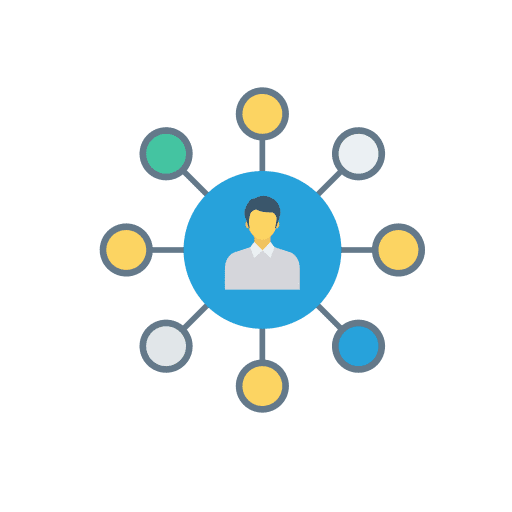 Network connection social media network icon