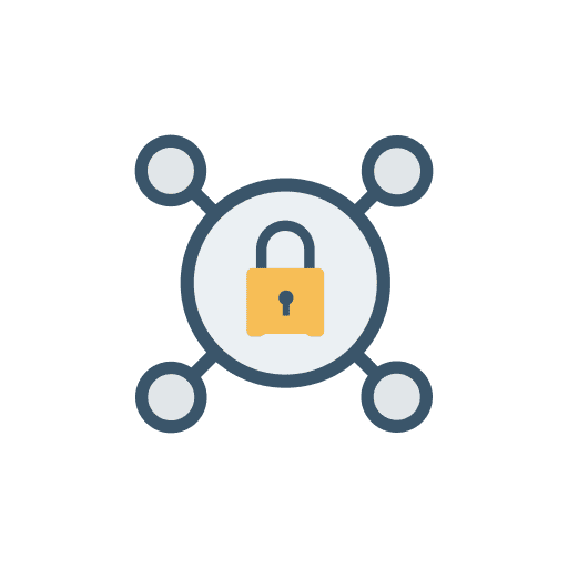 Network security lock padlock icon