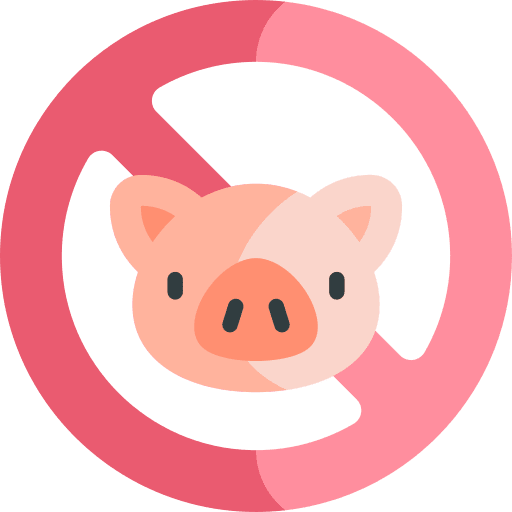 No pork no meat ramadan vegan icon