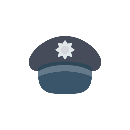 Police cap protection uniform investigation icon
