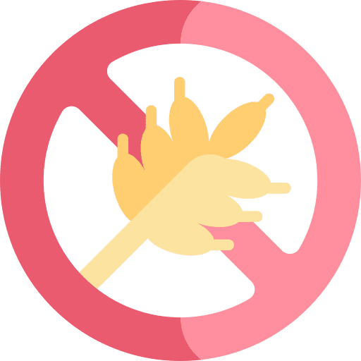 Gluten free forbidden prohibition food allergy icon
