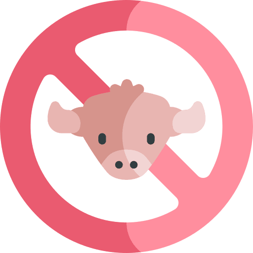 No beef no meat meat prohibition icon