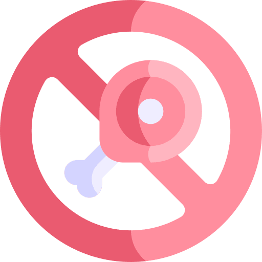 No meat raw food forbidden food and restaurant icon