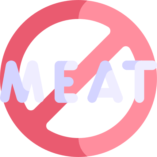 No meat sign signaling prohibited icon