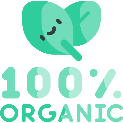 Organic organic leaf skin care icon