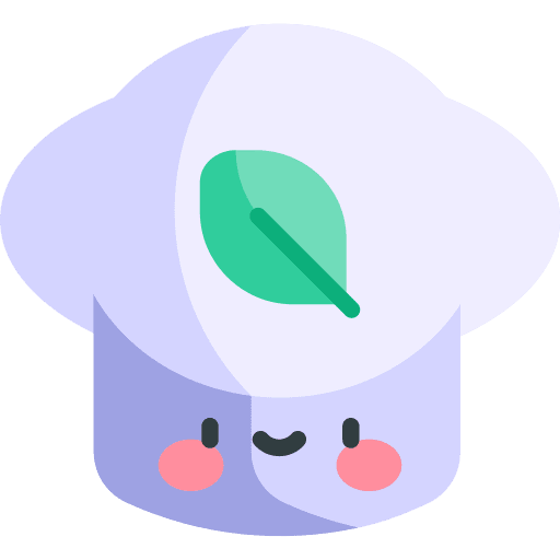 Chef cooking hat vegan icon