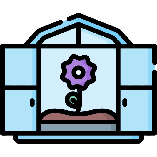 Flower plant buildings ecology and environment icon