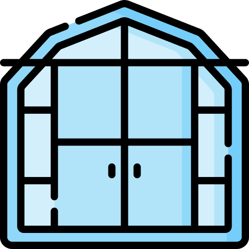 Greenhouse ecological greenhouse farm house icon