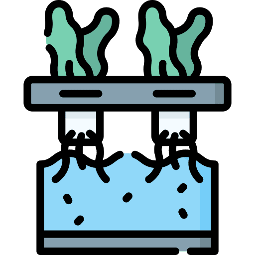 Hydroponics water smart farm farming and gardening icon