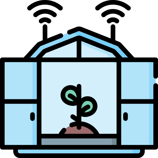 Smart farm farming and gardening smart farm light icon
