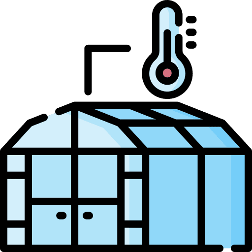 Temperature smart farm greenhouse temperature icon