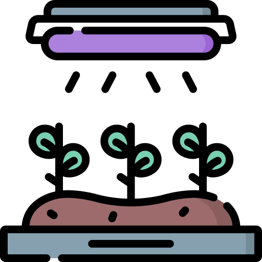 Ultraviolet greenhouse farming and gardening lamp icon